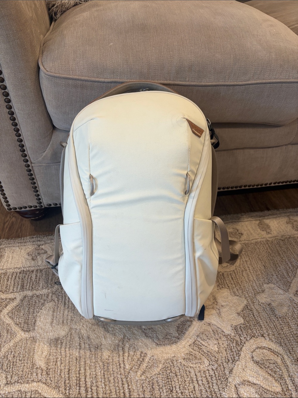 Peak deaign Cream Minimalist Backpack for Men - Clean Everyday Carry